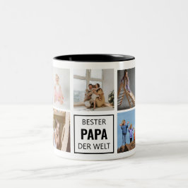 Bester Papa der Welt Fototasse Två-Tonad Mugg