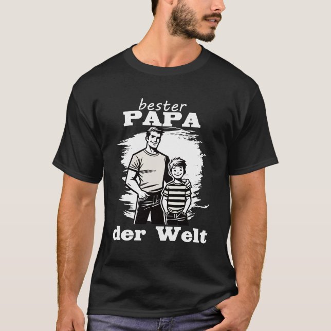 Bester Papa der Welt - Vater Sohn Design T Shirt (Framsida)