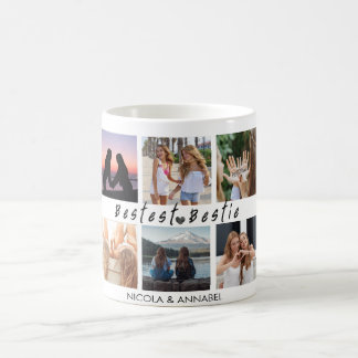 "Bestest Bestie" Friends Keepsakus Photo Collage Kaffemugg