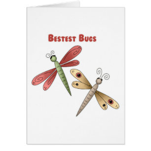 Bestest buggar (sländor) hälsningskort