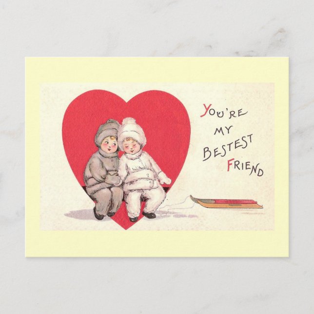 Bestest Friend Valetines vykort (Framsida)