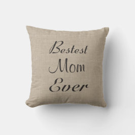 Bestest Mamma Aldrig Pillow på burlap Kudde