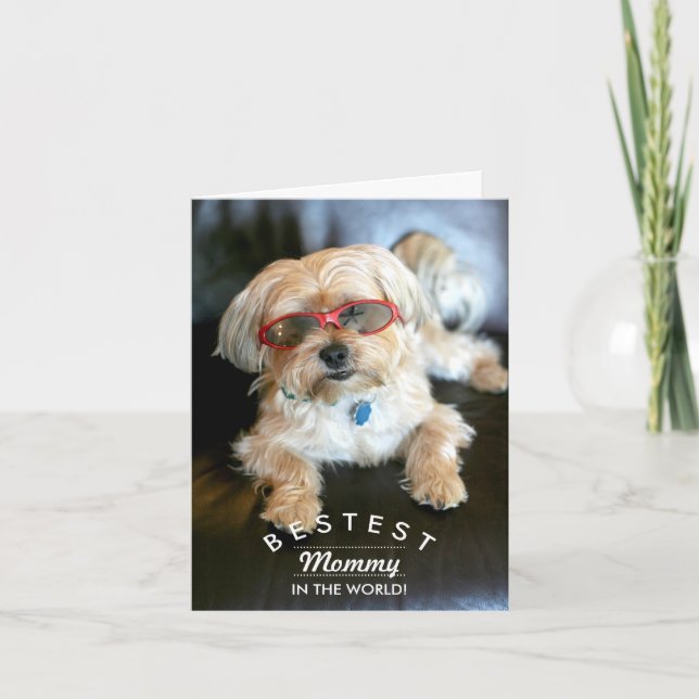 Bestest Mamma Anpassningsbar Doggie Mors dag Card Kort (Framsida)