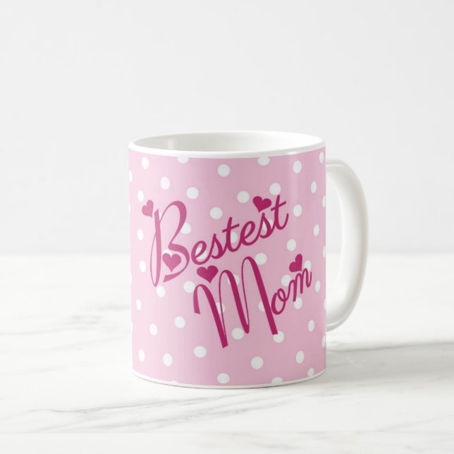 Bestest Mamma Hearts Mugg (Framsida höger)