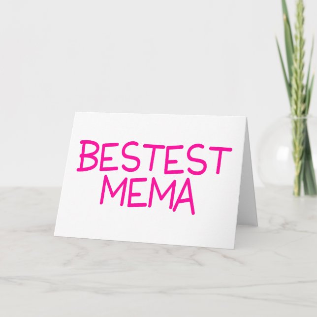 Bestest Mema Kort (Framsida)