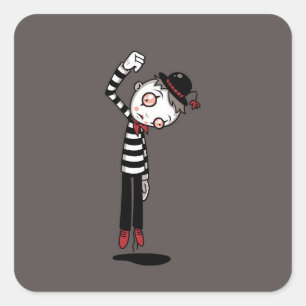 Bestest Mime någonsin Fyrkantigt Klistermärke