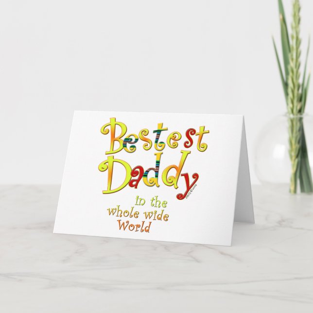 Bestest pappa i den hela breda världen kort (Framsida)