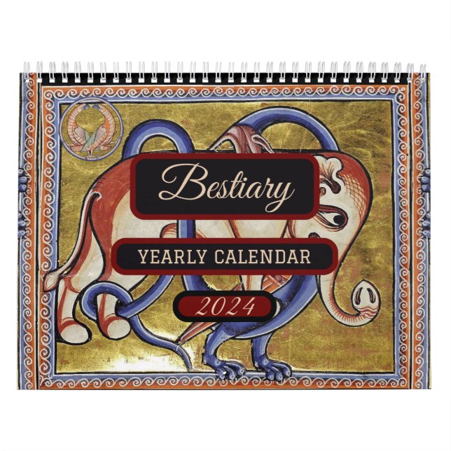 Bestiary Russian 1300-talets konstsamling Kalender (Omslag)