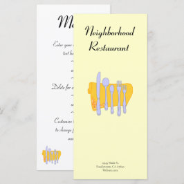 Bestick Napkin Anpassad Meny 4x9" Meny Mall