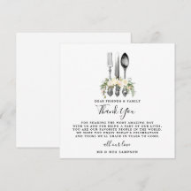 bestickfloral bröllop tack reception kort