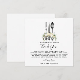 bestickfloral bröllop tack reception kort