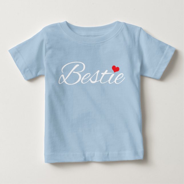 Bestie Baby blue Tee Shirt (Framsida)