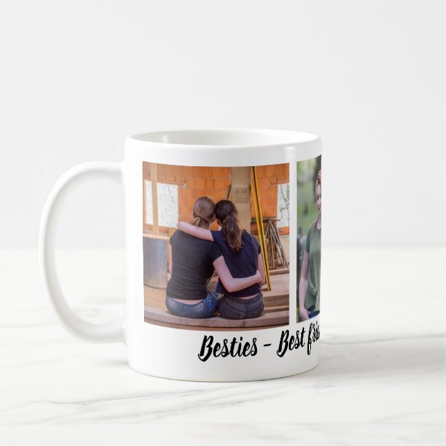 Bestie Bästa vänner för 3 fotosamlingar Kaffemugg (Vänster)