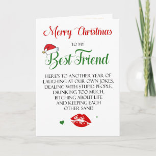 Bestie (bestialisk, bästa julkort) kort