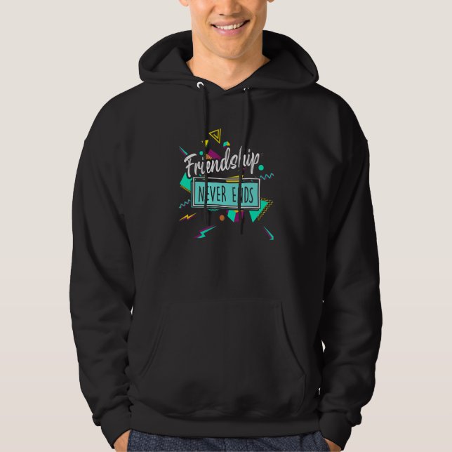 Bestie BFF For 2 Matching Friendship Never End Bes Hoodie (Framsida)