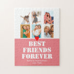 Bestie BFF Girls Photo Collage Gift Personlig Pussel<br><div class="desc">Bestie BFF Girls Photo Collage Gift Personlig</div>