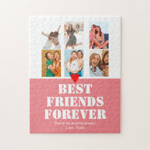 Bestie BFF Girls Photo Collage Gift Personlig Pussel