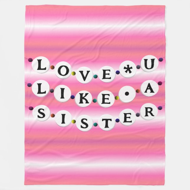 Bestie Bracelet - Vänskap Design (18 Pärlor) Fleecefilt (Framsidan)