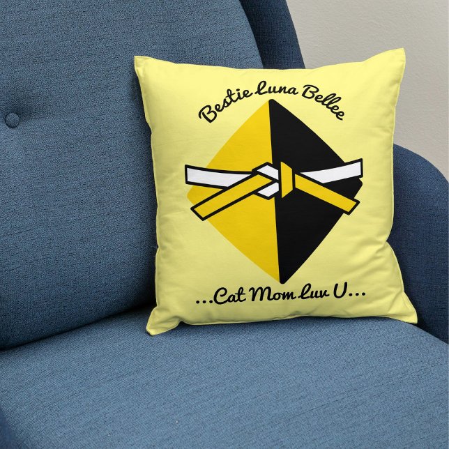 Bestie Cat Mamma Personlig Cute Kärlek citattecken Kudde (Skapare uppladdad)