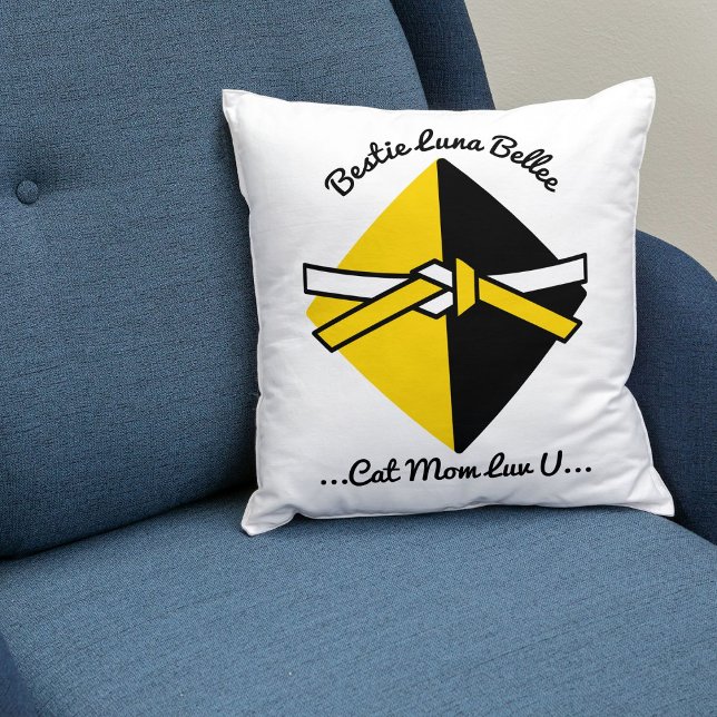 Bestie Cat Mamma Personlig Cute Kärlek citattecken Kudde (Skapare uppladdad)