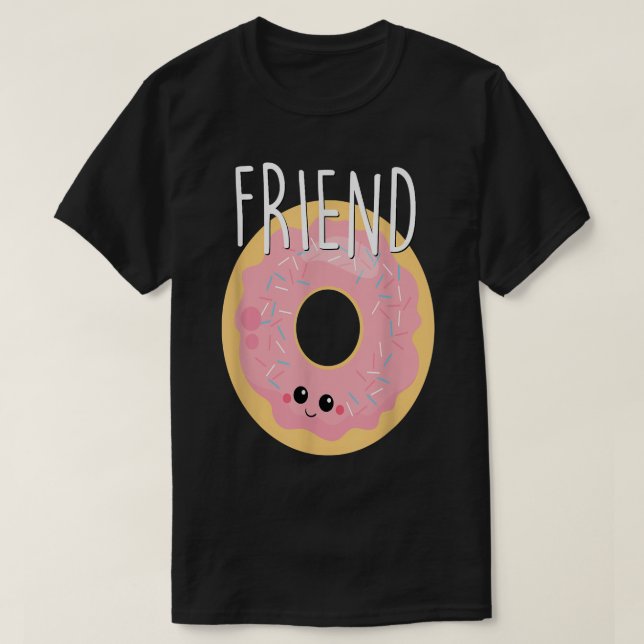 Bestie Cute Food BFF Best Friend Doughnut Tonåring T Shirt (Design framsida)