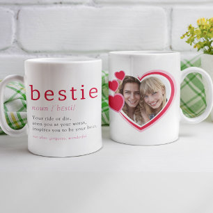 Bestie Definition Heart Photo Best Friends Forever Kaffemugg