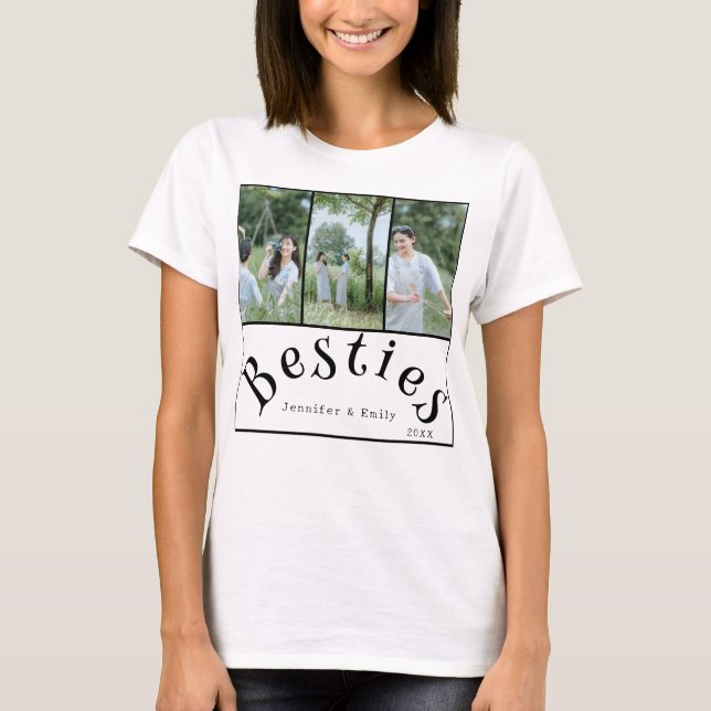 Bestie Forever! 3-Photo Collage Women's T-Shirt (Framsida)