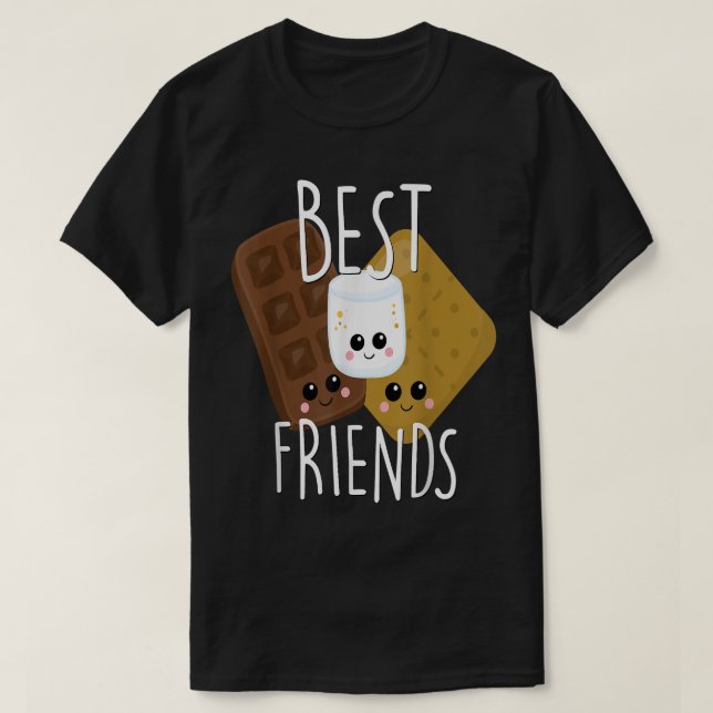 Bestie Gift Cute Food BFF Bästa Friend Smoend Scou T Shirt (Design framsida)