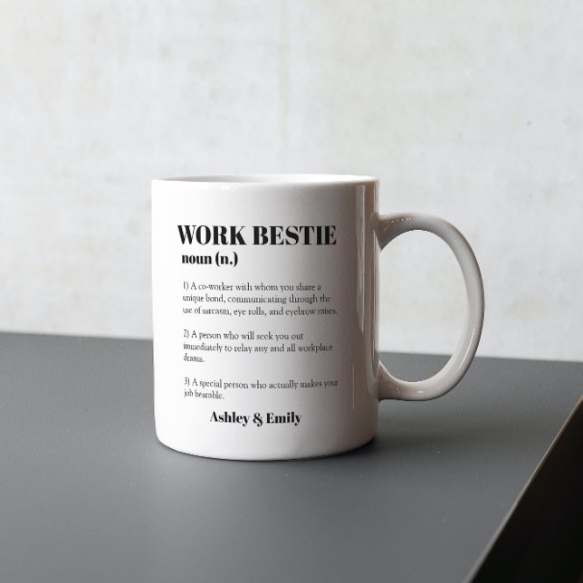Bestie Gift, som arbetar med flera medarbetare Kaffemugg (Skapare uppladdad)
