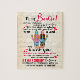 Bestie Gifts   Brev till min Bestie Tack Pussel