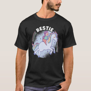 Bestie Graphic Horse Lover Equestrian Rider Horses T Shirt