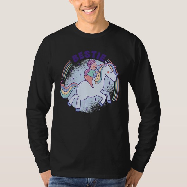 Bestie Graphic Horse Lover Equestrian Rider Horses T Shirt (Framsida)