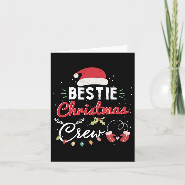 Bestie jul Crew Funny Best Friend Matching Kort (Framsida)