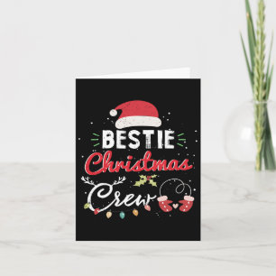 Bestie jul Crew Funny Best Friend Matching Kort
