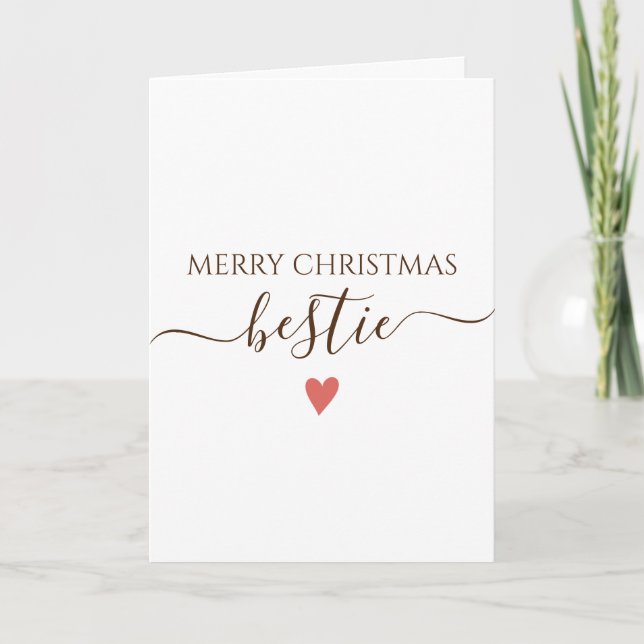 Bestie Merry Chirstmas-kort Kort (Framsida)