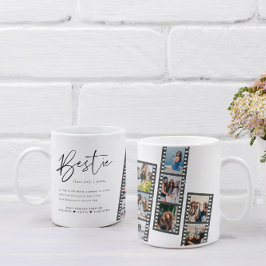 Bestie | Modern 8-fotofilmstreck Kaffemugg