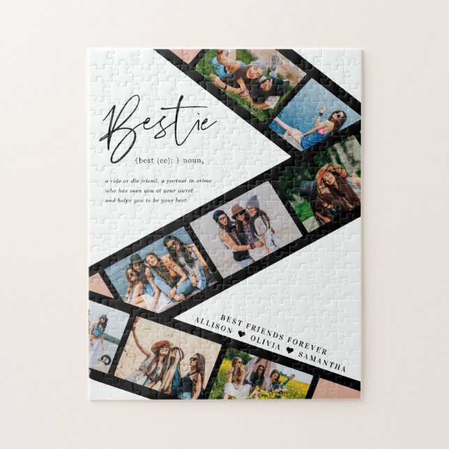 Bestie | Modern 8-fotofilmstreck Pussel (Vertikal)