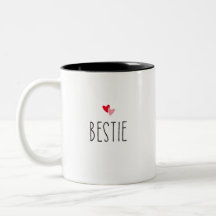 Bestie | Modern Anpassningsbar Färg Heart Bestie P