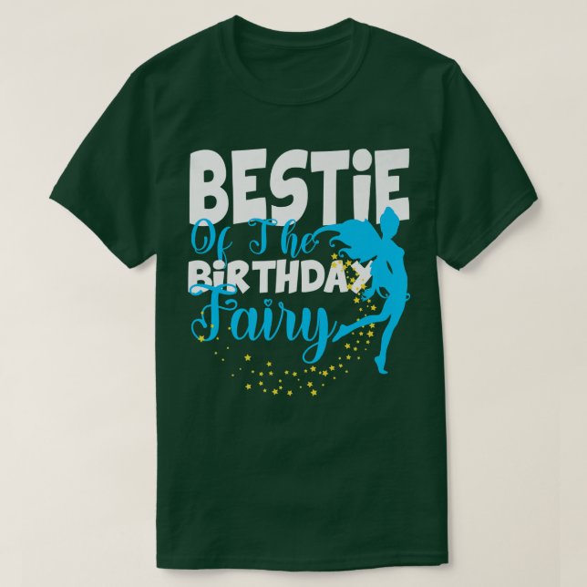 Bestie of the Birthday Fairy Fantasy Birthday Squa T Shirt (Design framsida)
