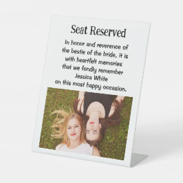 Bestie of the Bride Bröllop Memorial Plaque Sign