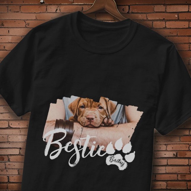 Bestie Pets Modern Grunge Coola Namn Photo Tass T Shirt (Skapare uppladdad)