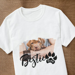 Bestie Pets Modern Grunge Coola Namn Photo Tass T Shirt