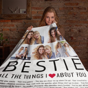 Bestie Photo Collage Sak Vi Kärlek om er lista Fleecefilt