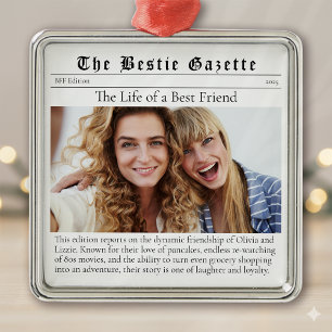 Bestie Photo Keepsaknyj Nyare Julgransprydnad Metall