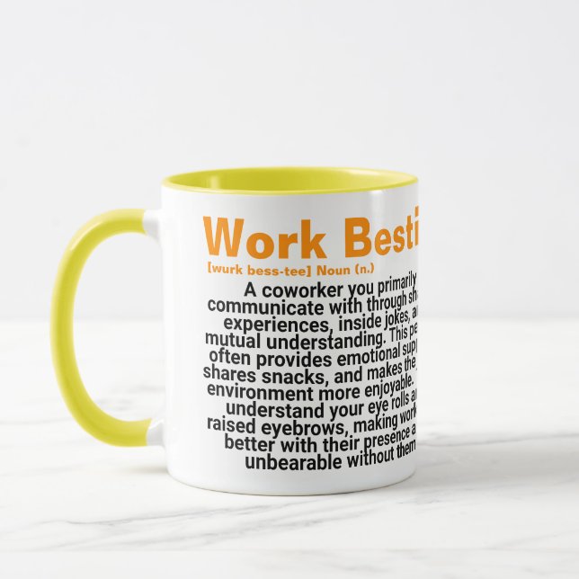 Bestie Quote Gift | CoWorker Colleague Mugg (Vänster)