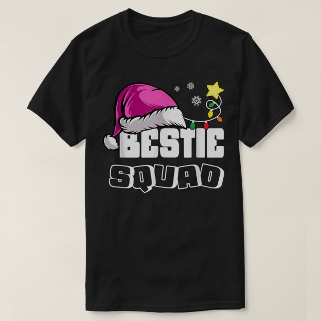 Bestie Squad Best BFF Friend Jultomten Roligt Chri T Shirt (Design framsida)