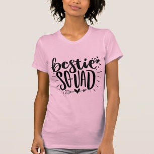 Bestie Squad BFF Bästa Vänskap Lettering T Shirt