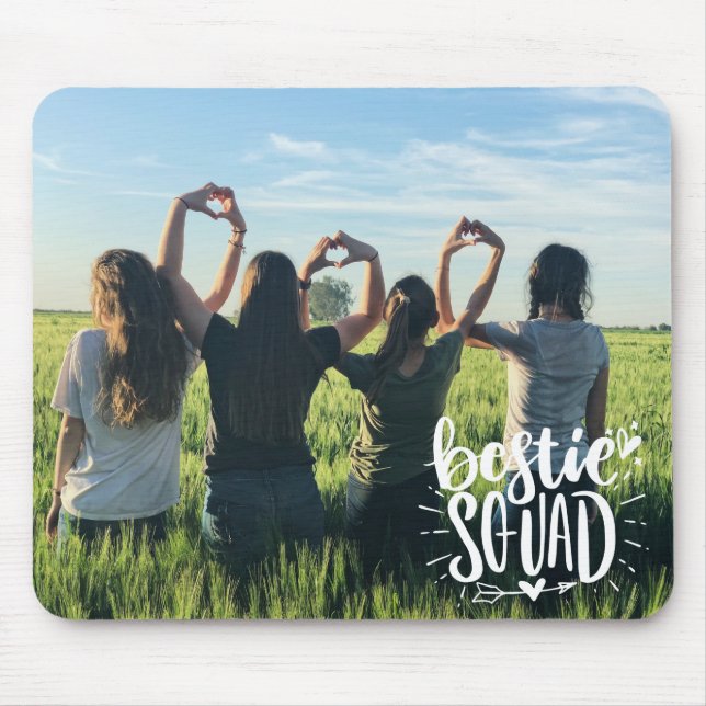 Bestie Squad Personlig Photo BFF-överlägg Musmatta (Framsidan)