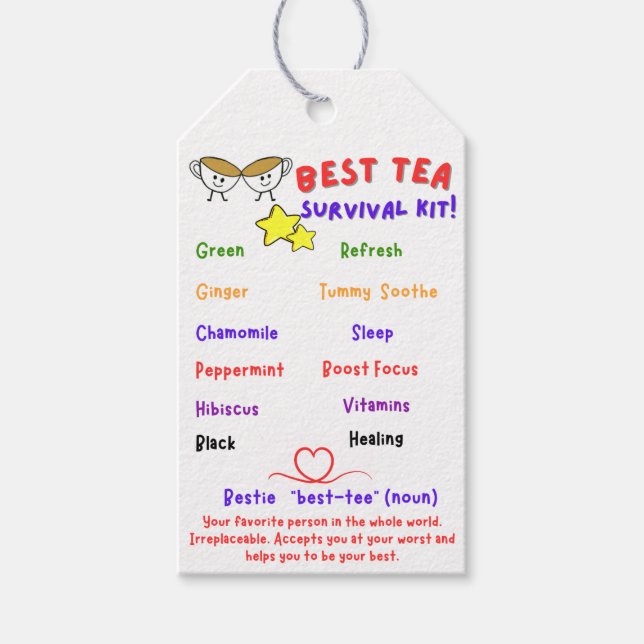 Bestie(Tea) Survival Kit Presentetikett (Framsidan)