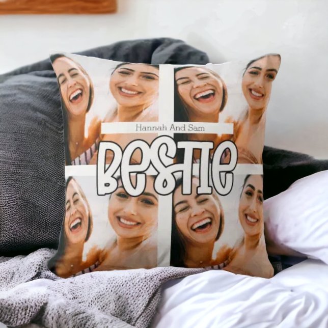 besties bäst vän bff-trendig text kudde (Skapare uppladdad)
